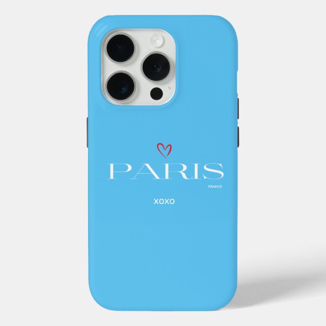 Paris France Red Heart xoxo Chic Case-Mate iPhone Case (Back)