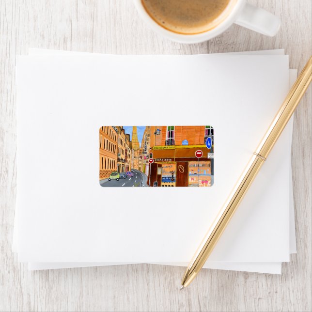 Paris, France Return Address Labels  (Insitu)