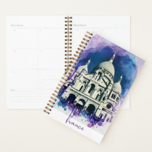 Paris France Sacré-Coeur Montmartre Sketch Planner