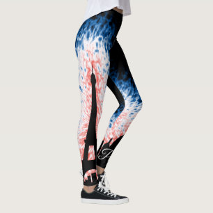 Paris France Silhouette Leggings