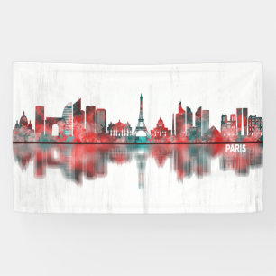 Paris France Skyline Banner