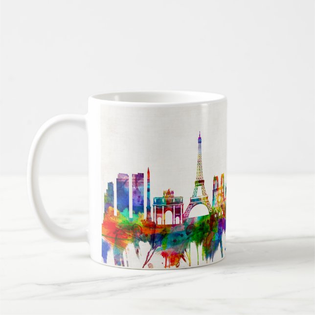Paris France Skyline Coffee Mug (Left)