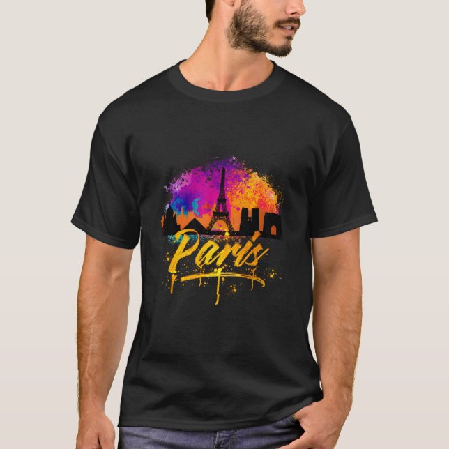 Paris France Skyline T-Shirt (Front)