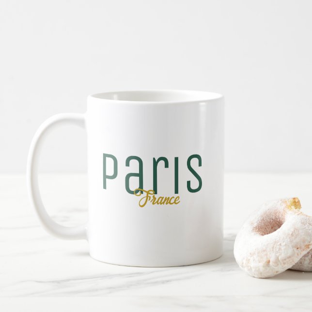 Paris, France Souvenir Coffee Mug (With Donut)