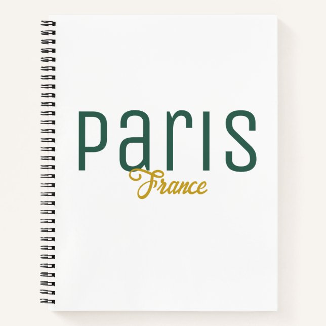 Paris, France Souvenir Notebook (Front)