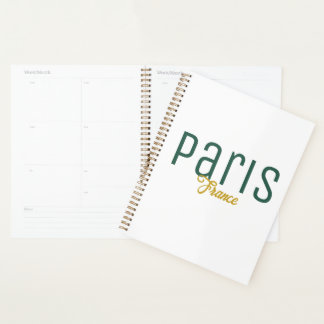 Paris, France Souvenir Planner