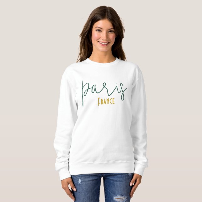 Paris, France Souvenir Sweatshirt (Front Full)