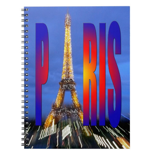 Paris France Spiral Notebook (Front)