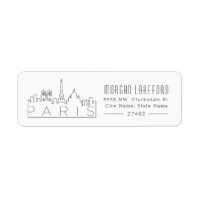 Paris, France Stylised Skyline |