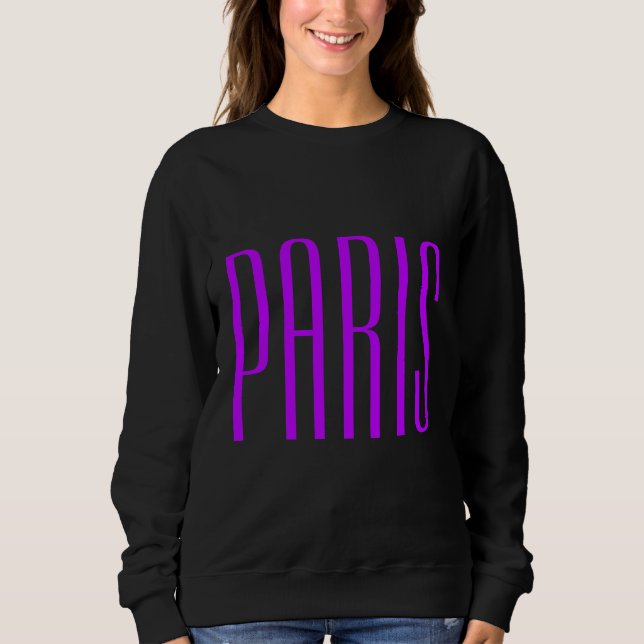 Paris France sweater neon lilac (Front)