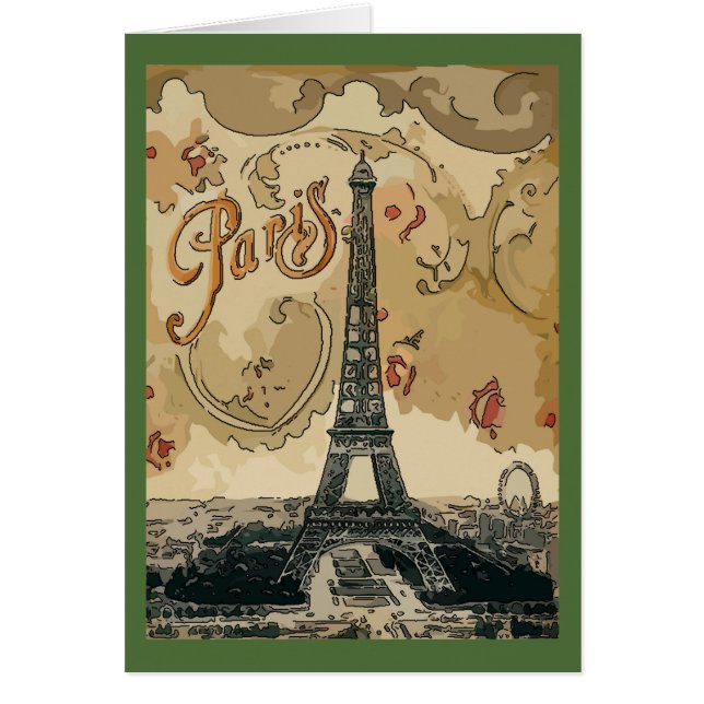 Paris, France Travel Card (Front)