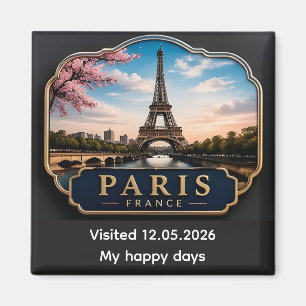 🧲 Paris France Travel Keepsake Vacation Memory 🗼 Magnet