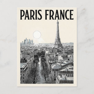 Paris France Travel Postcard