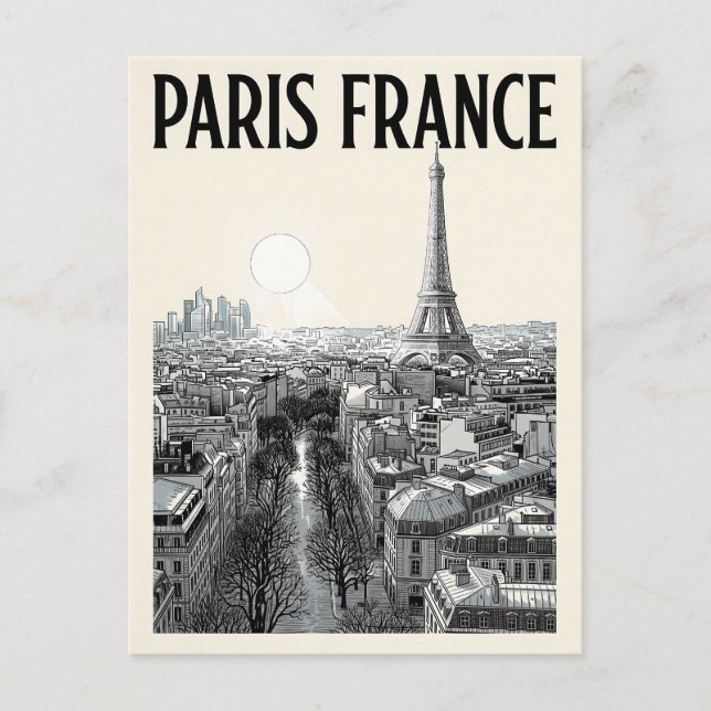Paris France Travel  Postcard (Front)