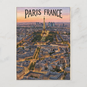 Paris France Travel Postcard