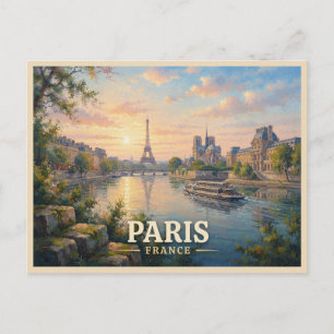 Paris France Travel Postcard