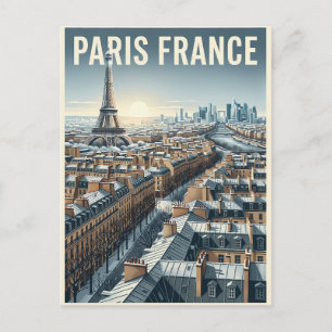 Paris France Travel Postcard