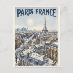 Paris France Travel Postcard