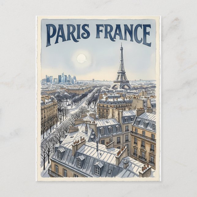 Paris France Travel  Postcard (Front)