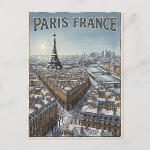 Paris France Travel Postcard