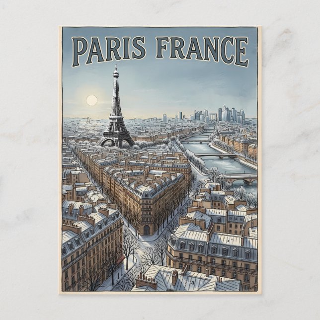 Paris France Travel  Postcard (Front)