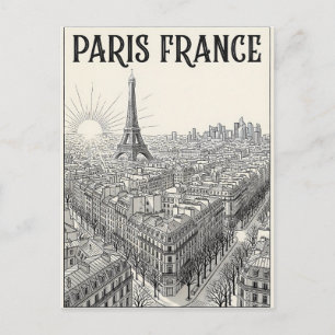 Paris France Travel Postcard