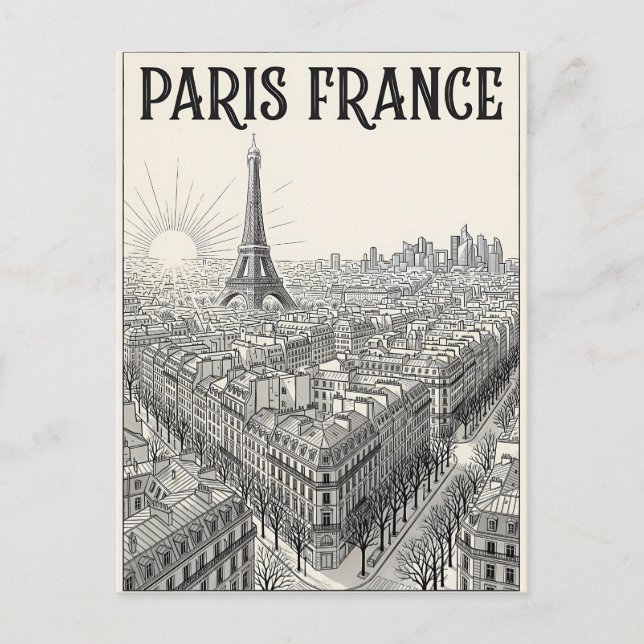 Paris France Travel  Postcard (Front)