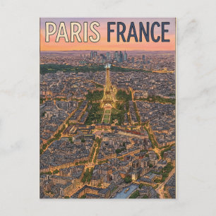Paris France Travel Postcard