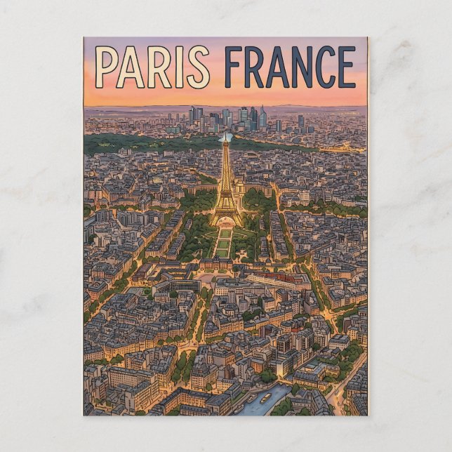 Paris France Travel  Postcard (Front)