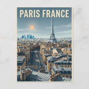 Paris France Travel Postcard