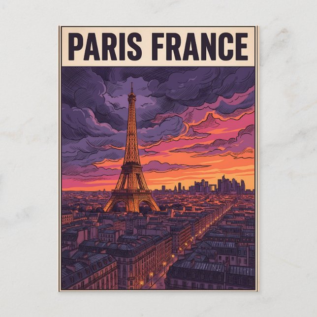 Paris France Travel  Postcard (Front)