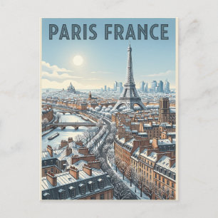 Paris France Travel Postcard