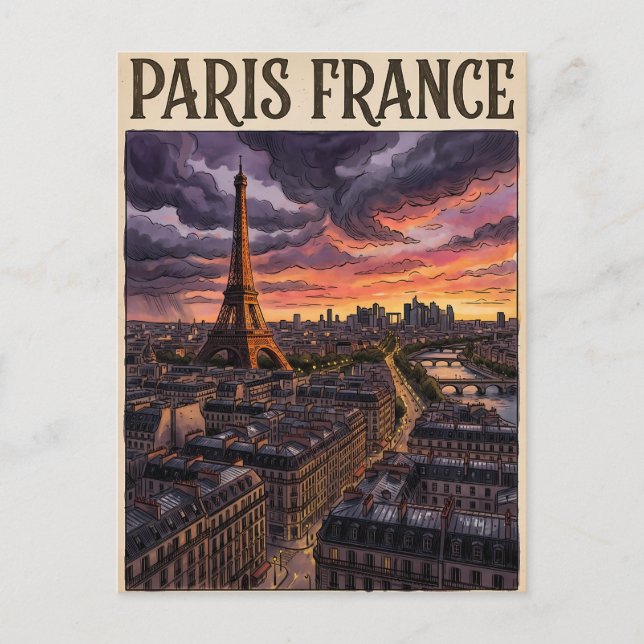 Paris France Travel  Postcard (Front)