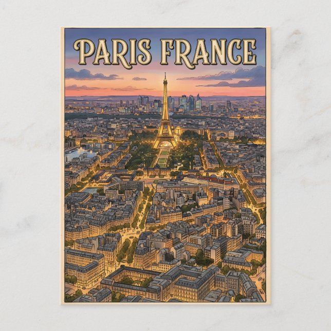 Paris France Travel  Postcard (Front)