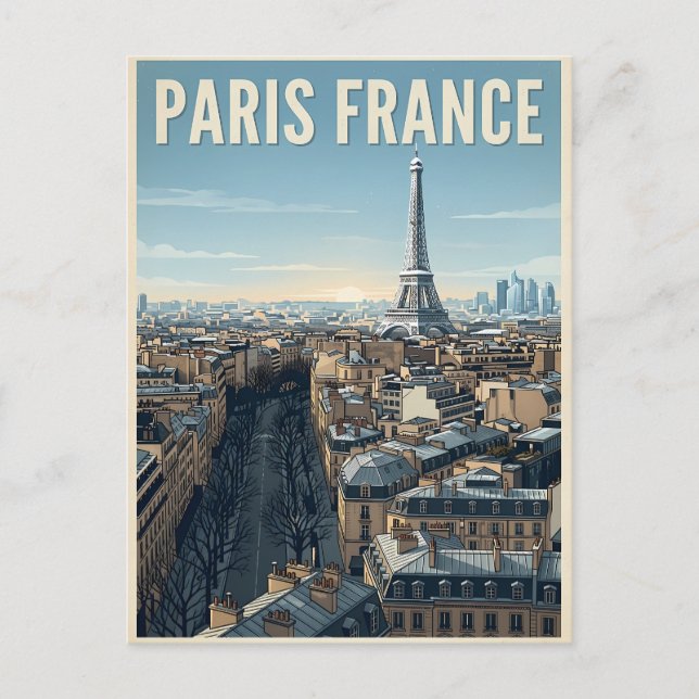 Paris France Travel  Postcard (Front)