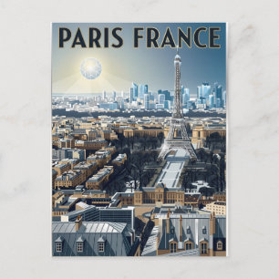 Paris France Travel Postcard