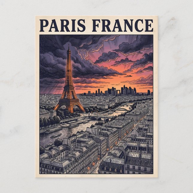 Paris France Travel  Postcard (Front)