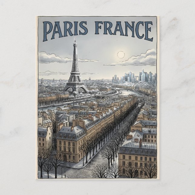 Paris France Travel  Postcard (Front)