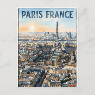 Paris France Travel Postcard