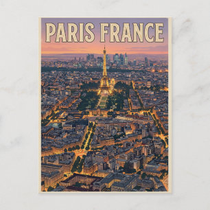 Paris France Travel Postcard