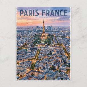 Paris France Travel Postcard