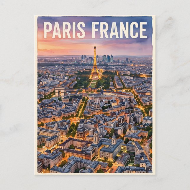 Paris France Travel  Postcard (Front)