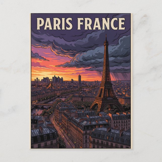 Paris France Travel  Postcard (Front)