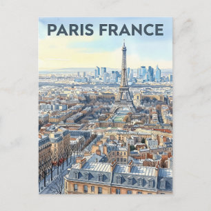 Paris France Travel Postcard
