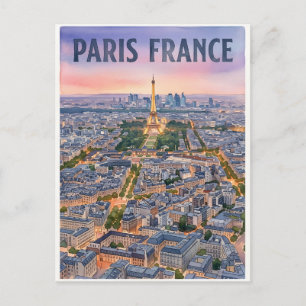 Paris France Travel Postcard