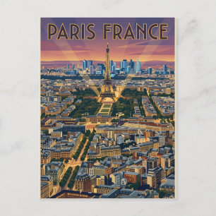 Paris France Travel Postcard