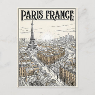 Paris France Travel Postcard