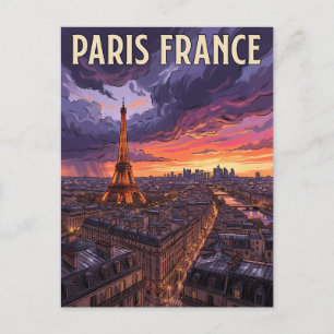 Paris France Travel Postcard