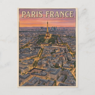 Paris France Travel Postcard