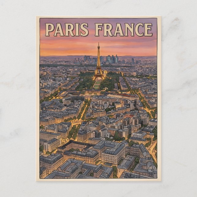 Paris France Travel  Postcard (Front)
